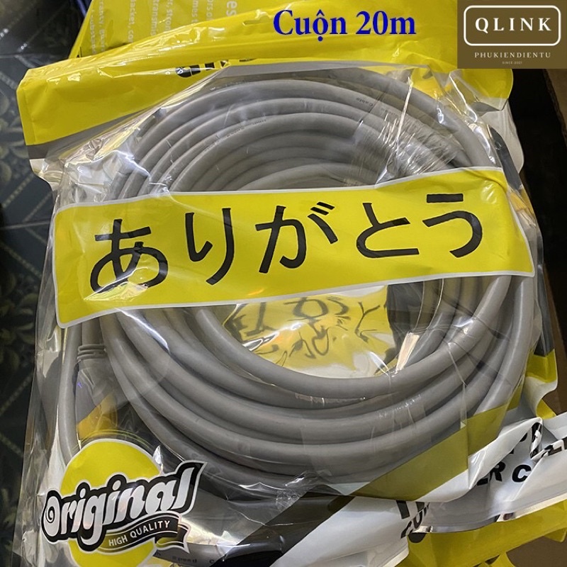 Cáp HDMI ARIGATO 20m lõi đồng HDTV 4K*2K (19+1) - Dây HDMI To HDMI tròn chuẩn FULL HD 1080p