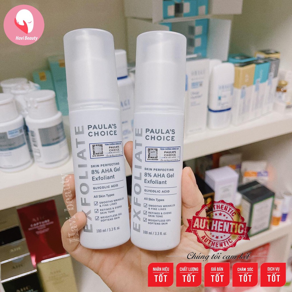 ( CHÍNH HÃNG TEM CTY- DATE 2024 ) Gel Tẩy tế bào chết AHA Paula's Choice Skin Perfecting 8%