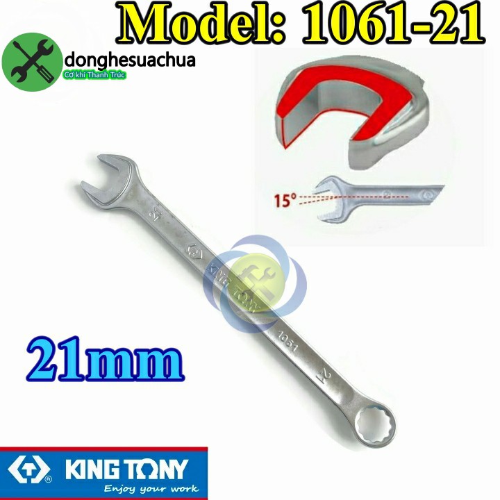 Cờ lê vòng miệng 21mm Kingtony 1061-21 dài 301mm