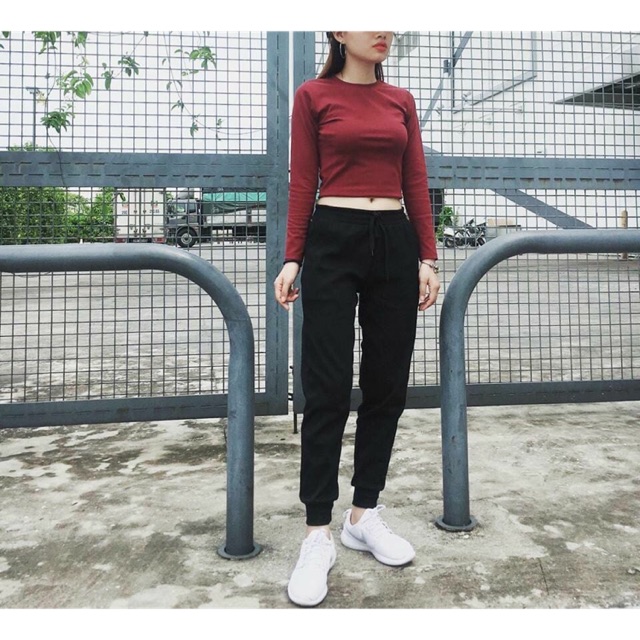 Áo croptop dài tay