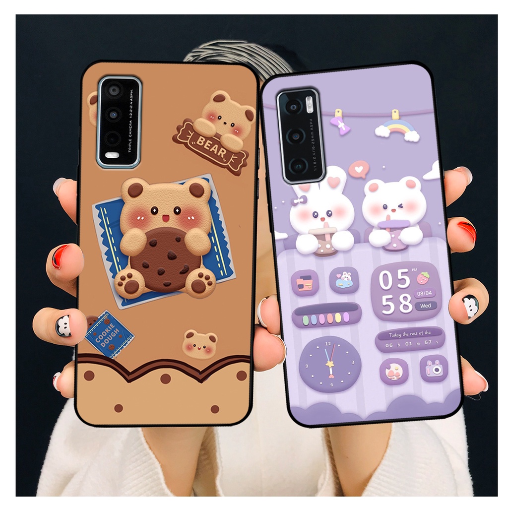 Ốp lưng Vivo Y20/Y20s - Vivo Y12s - Vivo V20 SE in hình gấu dễ thương. ốp chống sốc bền đẹp