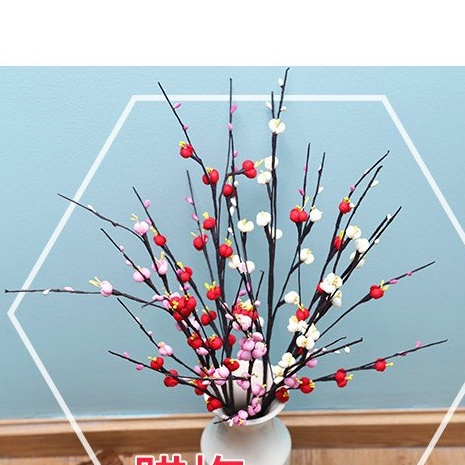 (CAO CẤP) Cành hoa đào giả trang trí siêu xinh T2