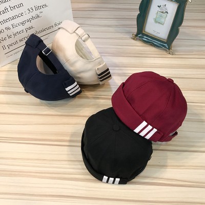 Adi Mũ Beanie cotton Nguyên Chất Không Vành Nhiều Màu Phong Cách Vintage Cho Nam Và Nữ