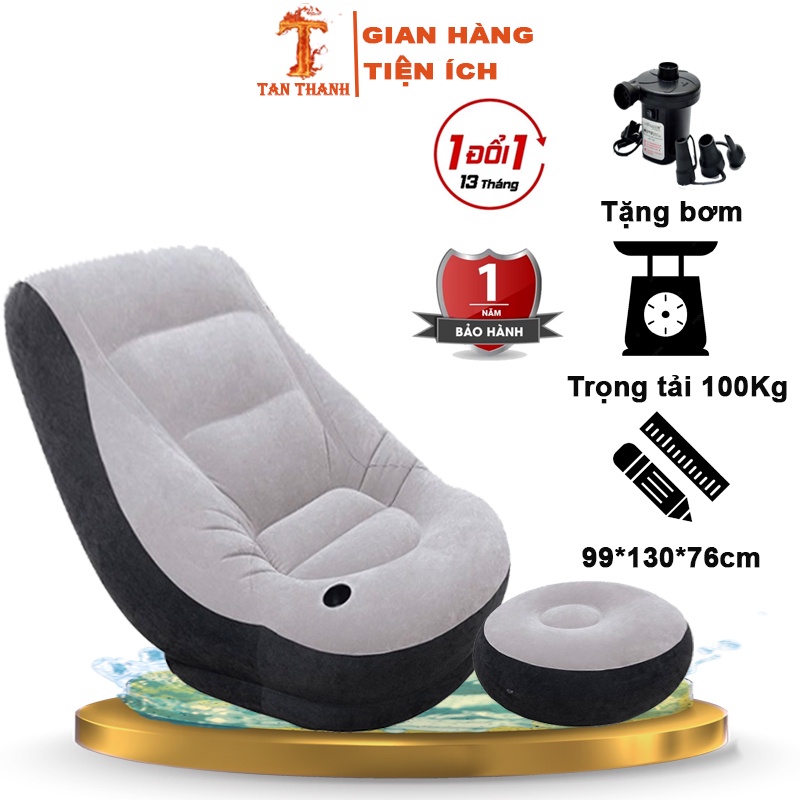 Ghế Hơi Tựa Lưng - SOFA Hơi Gia Đình Sử Dụng Phòng Ngủ, Phòng Khách Êm Aí Sàn Trọng - Tặng Kèm bơm điện