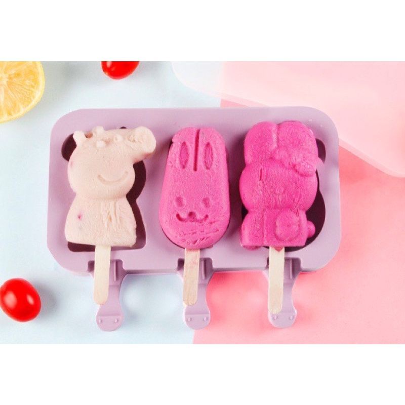Khuôn làm kem silicon tặng que gỗ🍦🍦🍨🍨🍨