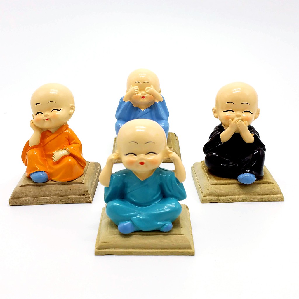 Bộ tượng Bốn chú tiểu có gắn đế - Vật phẩm phong thủy - Trang trí nhà cửa (TUONG40.5DE) | BigBuy360 - bigbuy360.vn