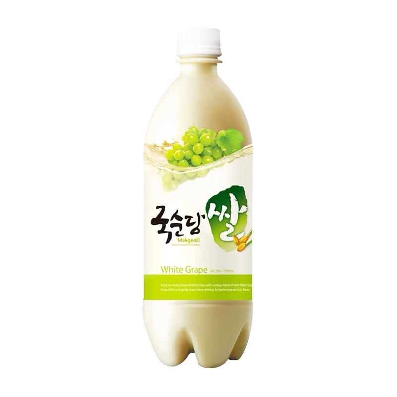 Soju Nước Gạo Lên Men Hàn Quốc Makgeolli Kook Soon Dang vị trái cây [Đào_Nho_Chuối_Truyền thống] chai thơm ngon dễ uống