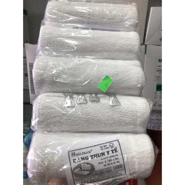 Cuộn Băng Gạc Co Giãn BẢO THẠCH,băng chun,Băng thun vải y tế co giãn  Bảo Thạch