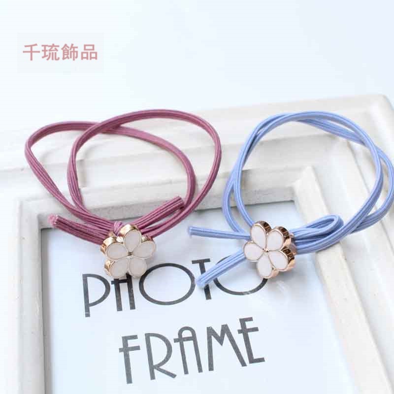 Com bo 5 dây cột tóc, buộc tóc hoa cúc nhí nhiều màu