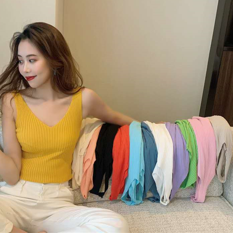 Áo Nữ Không Tay Cổ Chữ V Thời Trang Quyến Rũ