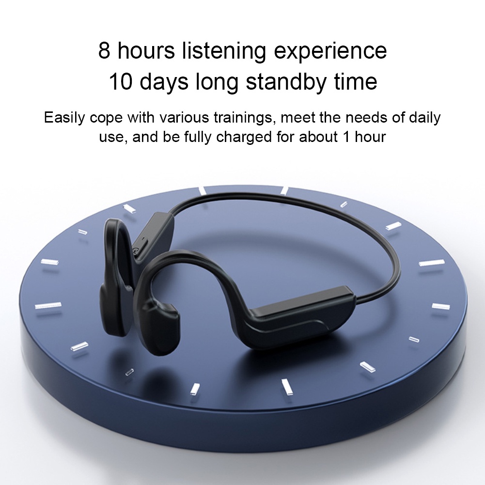 Tai nghe dẫn truyền xương cho Samsung Xiaomi Tai nghe cuộc gọi độ nét cao Tai nghe thể thao Tai nghe không dây G10 Tai nghe dẫn xương tương thích Bluetooth 5.0 Tiếng ồn lululife8w