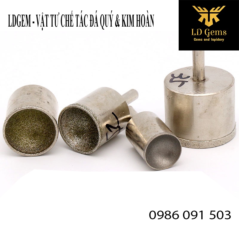 Mũi bo tròn làm hạt vòng ngọc bích, cẩm thạch, làm vòng, làm bi tròn, tạo hình sen, mài cabochons