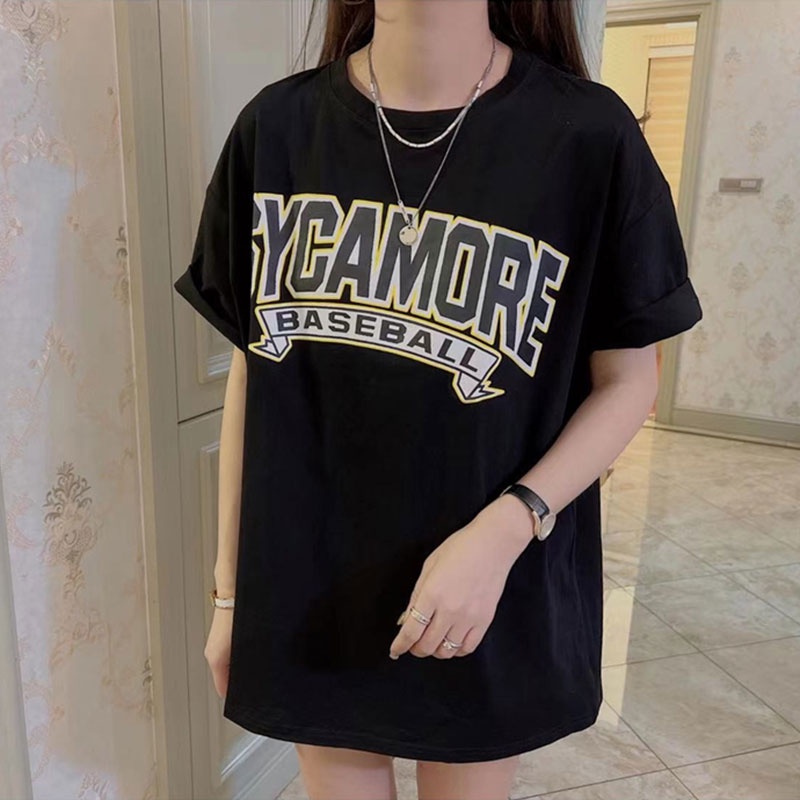 NRVP Áo Thun 100% Cotton Dáng Rộng Cổ Tròn Thời Trang 2022 Cho Nữ