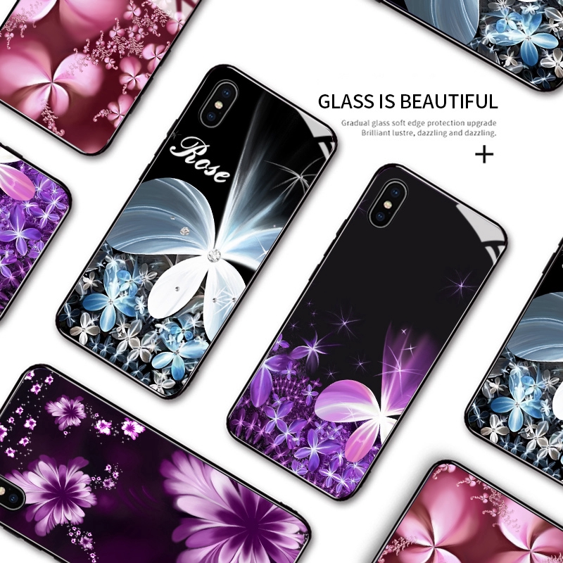 Samsung Galaxy M51 M31 M21 M62 F62 M10 M20 M30 M30S For Phone Case Lilac Flower Printed Hard Casing