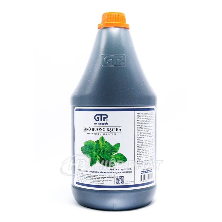 Syrup Bạc Hà GTP - 1,9 Lít [DUNG TÍCH LỚN] - 8938502544222 - Nguyên liệu pha chế trà sữa HIỆP PHÁT