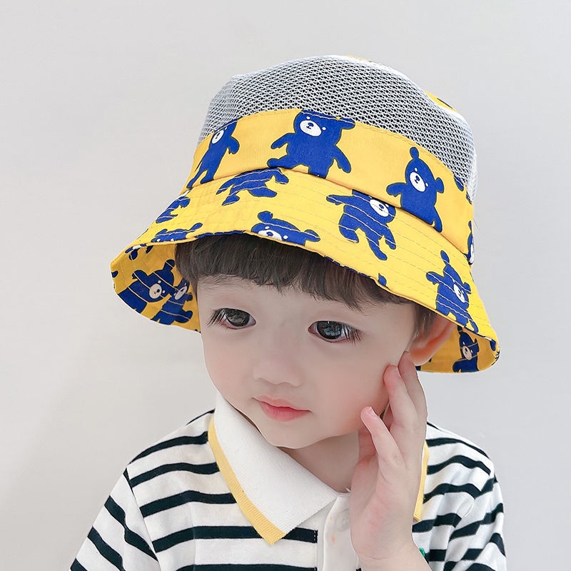 Nón Tai Bèo Phối Lưới Thoáng Khí Thời Trang Đi Biển Mùa Hè Cho Bé