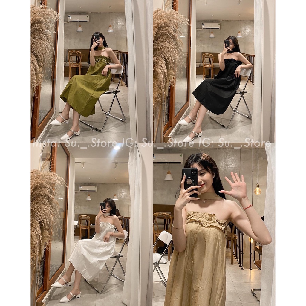 Váy quây chun ngực dây cổ V645 SUSTORE