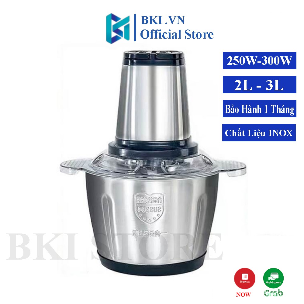 Máy Xay Thực Phẩm Đa Năng 4 Lưỡi Kép 2-3L INOX 304, Công Suất 250-300W