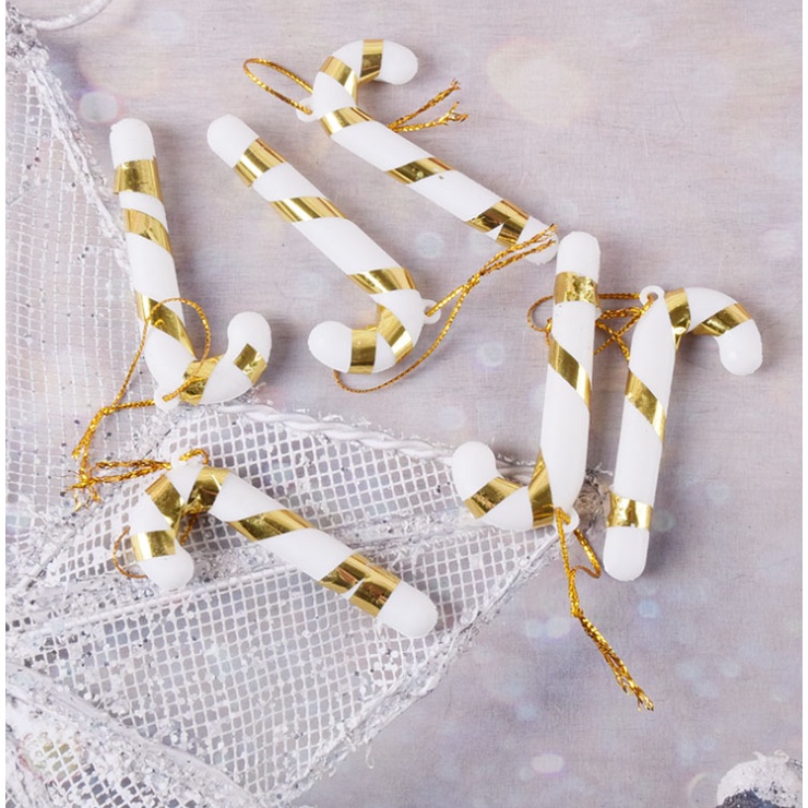 Set 6 gậy nhí sọc trang trí noel cây thông GAY01