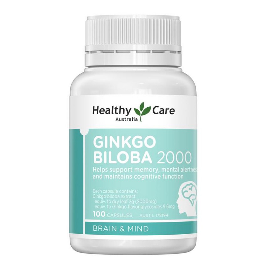 Viên bổ não Healthy Care Ginkgo Biloba 2000mg 100 viên của Úc
