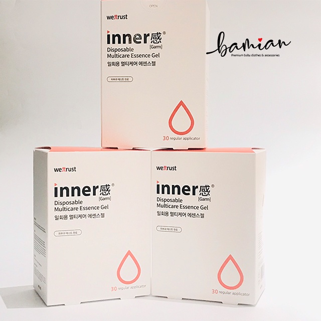 Gel vệ sinh phụ nữ Inner Gel Wettrust hàn quốc dưỡng hồng se khít sạch phụ khoa dạng ống hộp 30 ống