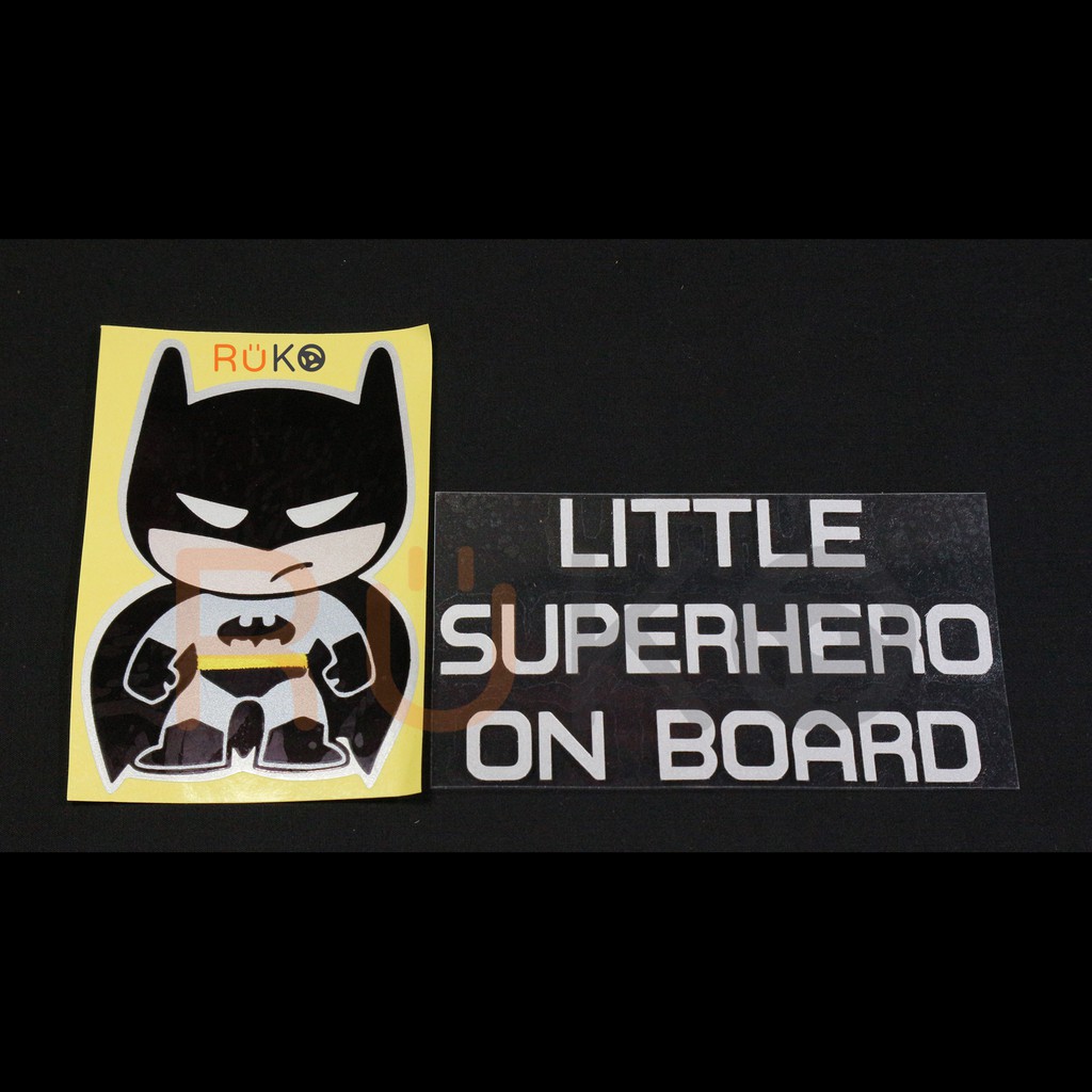 Sticker hình batman Little Superhero On Board vui nhộn