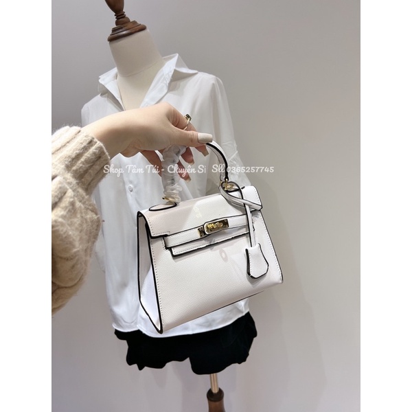 Túi xách HM dáng cao size 20cm phụ kiện vàng ảnh thật shop chụp