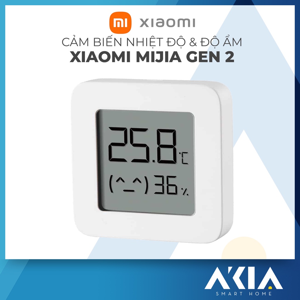 Nhiệt kế và Ẩm kế điện tử Xiaomi Mijia Gen 2 LYWSD03MM - Có màn hình LCD, Hiển thị nhiệt độ và độ ẩm, Cảnh báo không khí