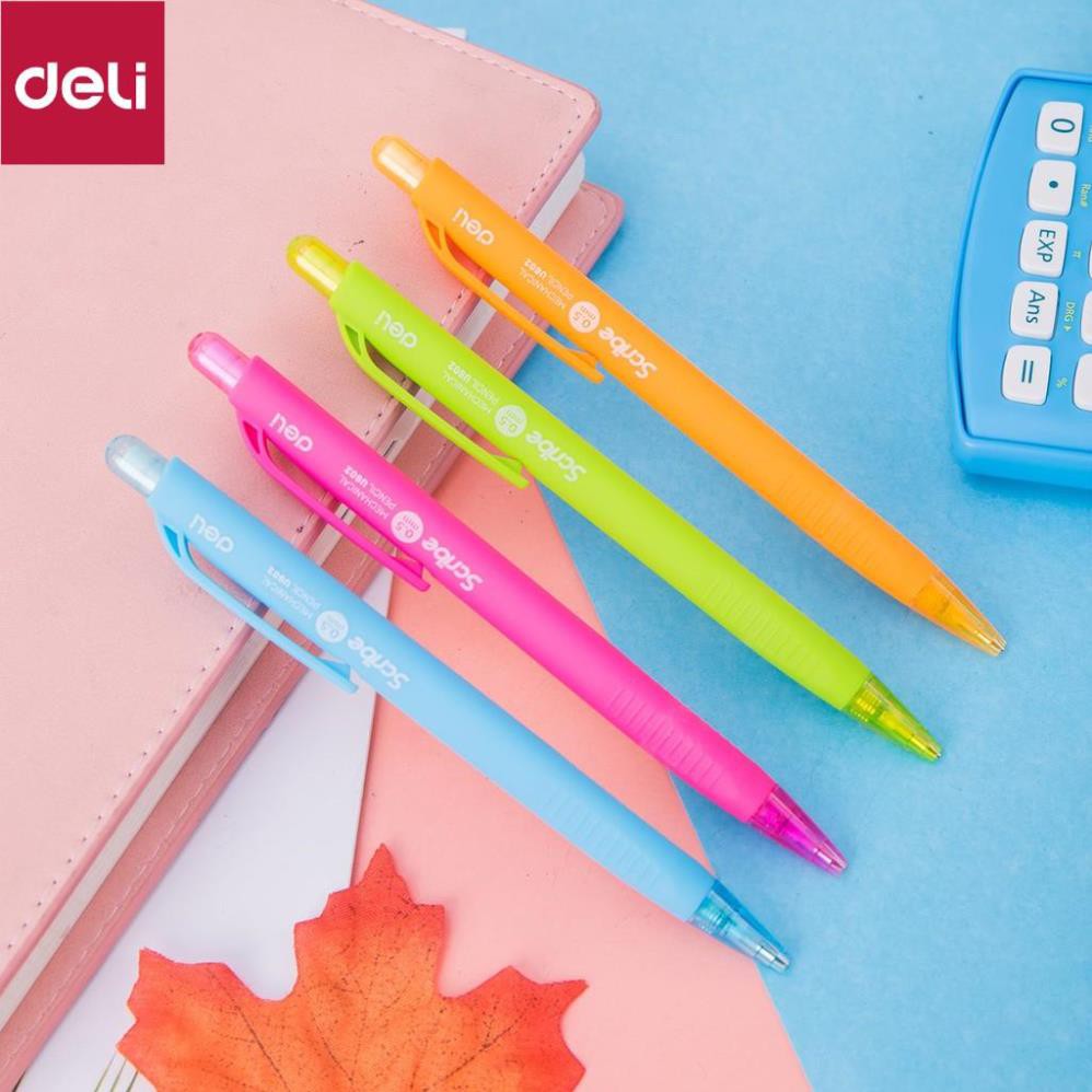 Bút chì kim Deli - 0.5mm/0.7mm - Nhiều màu sắc, họa tiết  - Màu ngẫu nhiên - EU60200 / EU60400 / EU60800 [Deli]