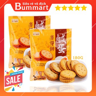 [RẺ VÔ ĐỊCH] COMBO 2 GÓI BÁNH QUY TRỨNG MUỐI ĐÀI LOAN 180G - DATE MỚI
