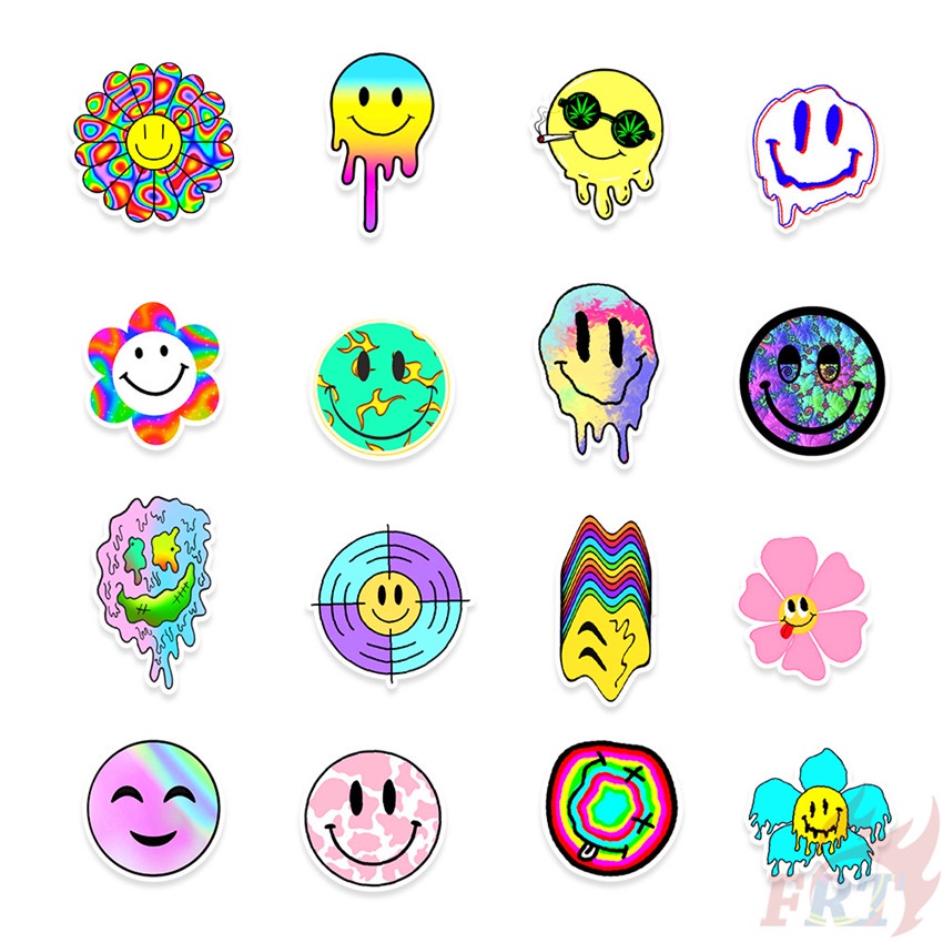 ❉ Smiley World Series 01 Fashion Brand Funny Smile Stickers ❉ 50Pcs/Set DIY Fashion Mixed Doodle Decals Stickers
