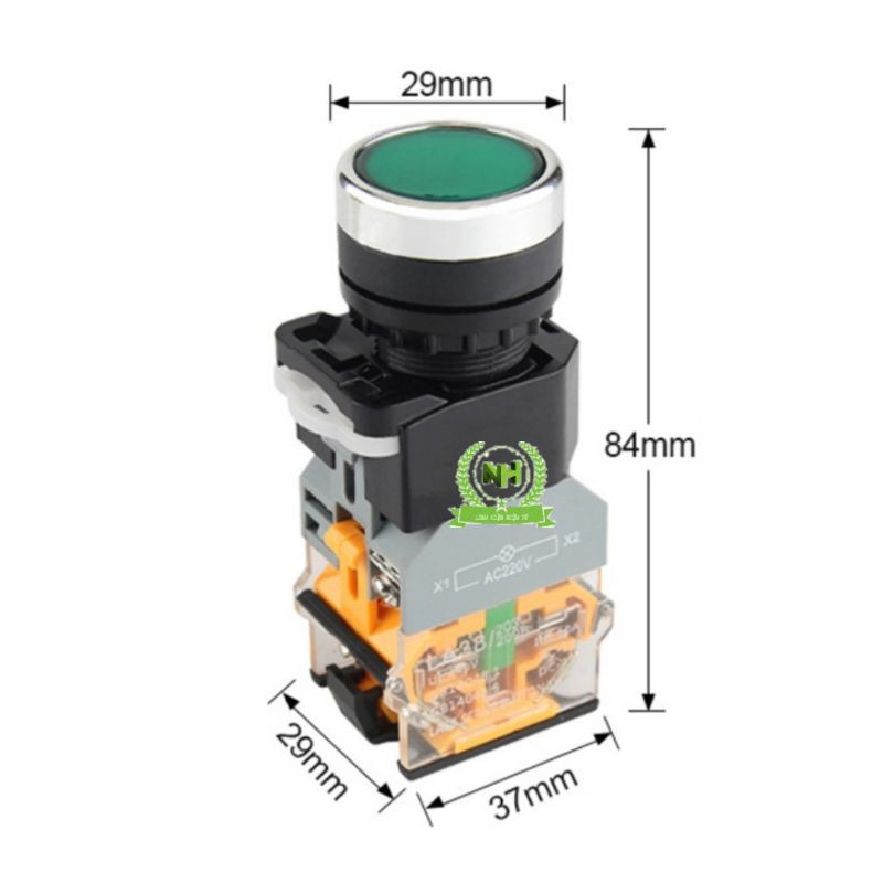 Công tắc nhấn nhả nhấn giữ có đèn LA38-11D/DS Loại Tốt