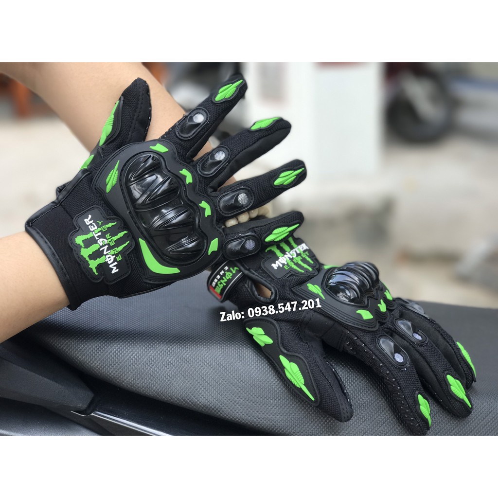 Bao tay đi phượt dài ngón chống nắng có gù bảo hộ Monster