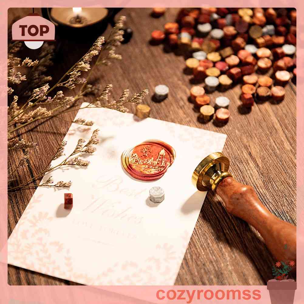 Set 100 Hạt Đóng Dấu Bát Giác Phong Cách Retro