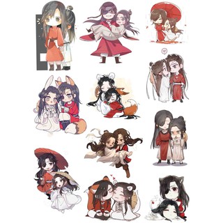 (Nhiều mẫu)Sticker 10 hình Chibi Thiên Quan Tứ Phúc/ Hoa Thành/ Tạ Liên