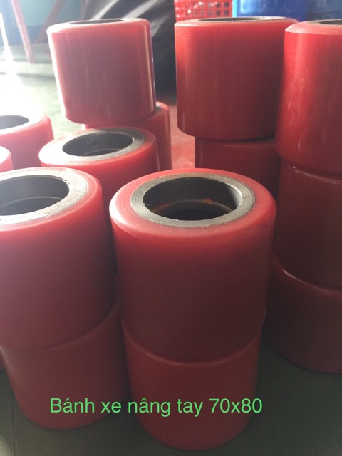 Bánh xe nâng tay PU 70x80mm