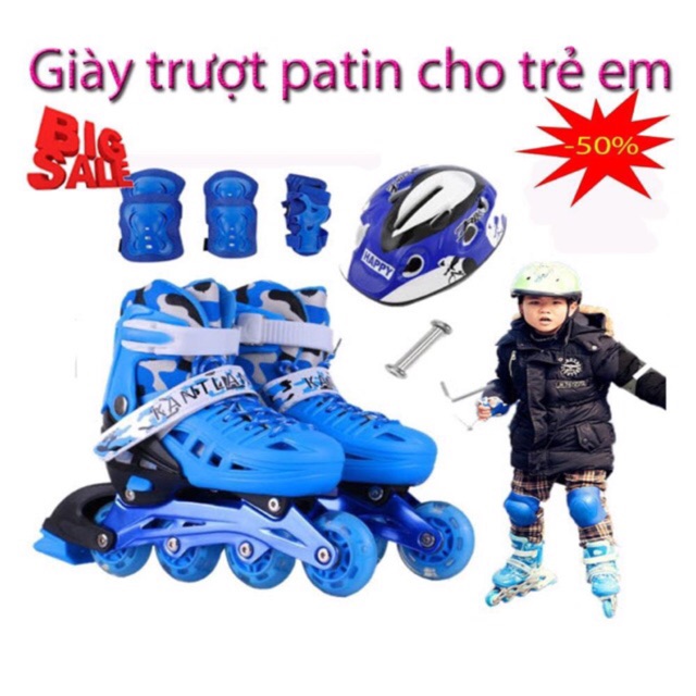 Bán buôn giầy trượt ba tanh kèm mũ và bảo hộ