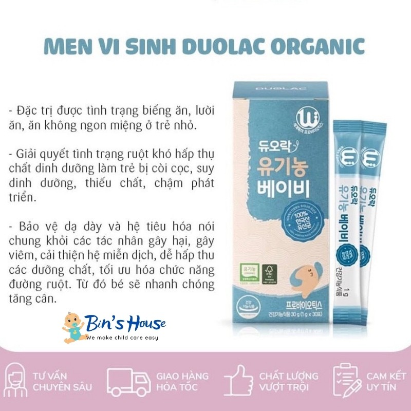 Men vi sinh Doulac Organic Hàn Quốc giúp bé ăn ngon, tiêu hóa tốt [Hàng Chính Hãng có tem bạc] Date mới nhất