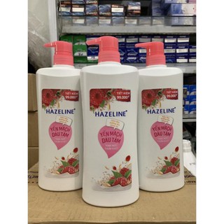 Sữa Tắm Dưỡng Sáng Da Hazeline Yến Mạch Dâu Tằm 900g(mầu hồng)