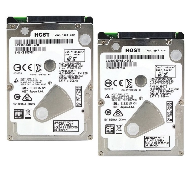 Ổ Cứng HDD Laptop 500GB 2.5 inch 7200rpm HGST Hitachi Chính Hãng - Bảo hành 24 tháng