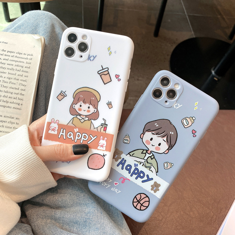 Dễ Thương Ốp Điện Thoại In Hình Cặp Đôi Đáng Yêu Cho Iphone Xs / 11promax 8plus / 7p Xr / Se | BigBuy360 - bigbuy360.vn