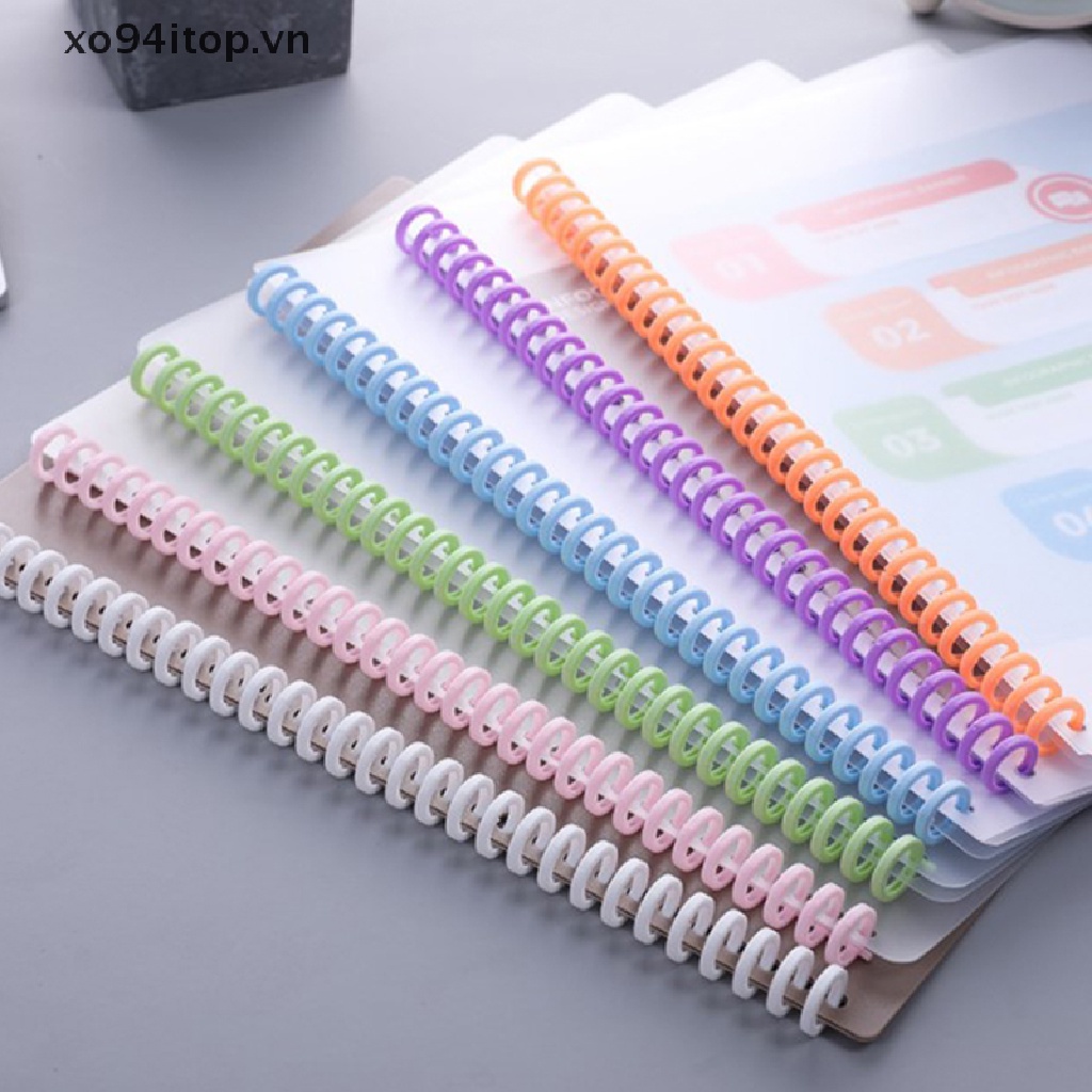 Xoitop Set 10 Vòng Kẹp Giấy Xoắn 30 Lỗ Cố Định Album Ảnh