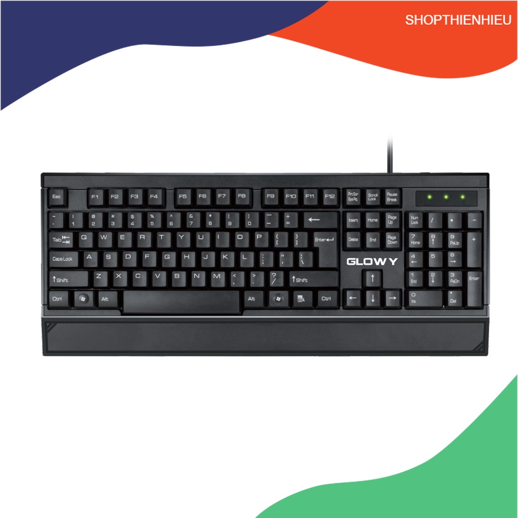 Bàn Phím Văn Phòng,Bàn Phím Máy Tính PC Glowy T13 Có Dây Cổng Usb