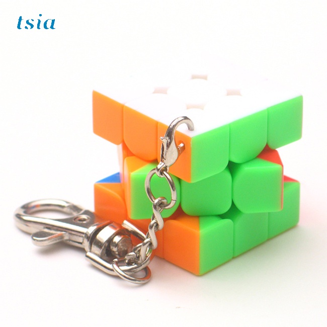 Móc khóa khối rubik mini G7 3cm 3x3 sáng tạo