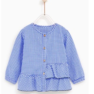 Áo sơmi Zara kẻ caro xanh