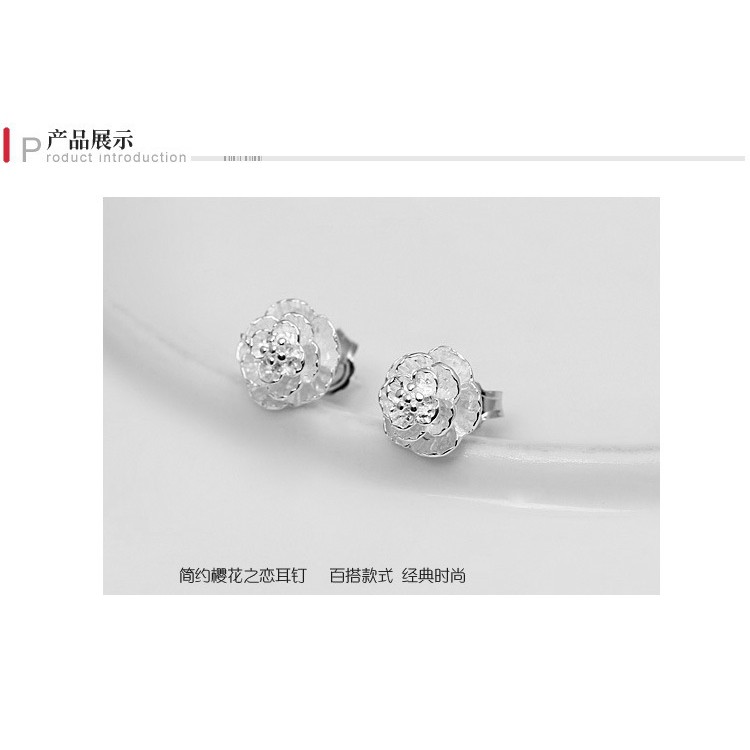 Khuyên tai tạo hình hoa anh đào sang trọng cho nữ