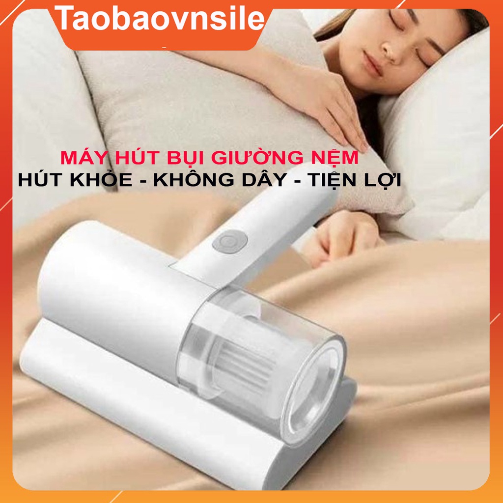 Máy Hút Bụi Giường Nệm - Máy Hút Bụi Mini Không Dây Sạc Pin Có Tia UV khử khuẩn - Làm Sạch Chăn Ga, Gối, Thảm