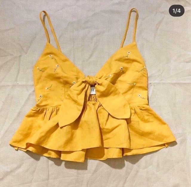 Áo 2s Thêu hoa Nơ ngực