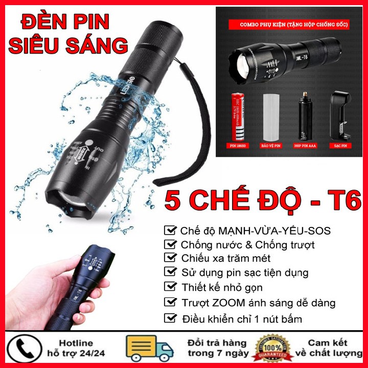 Đèn Pin cầm tay XML T6 siêu sáng