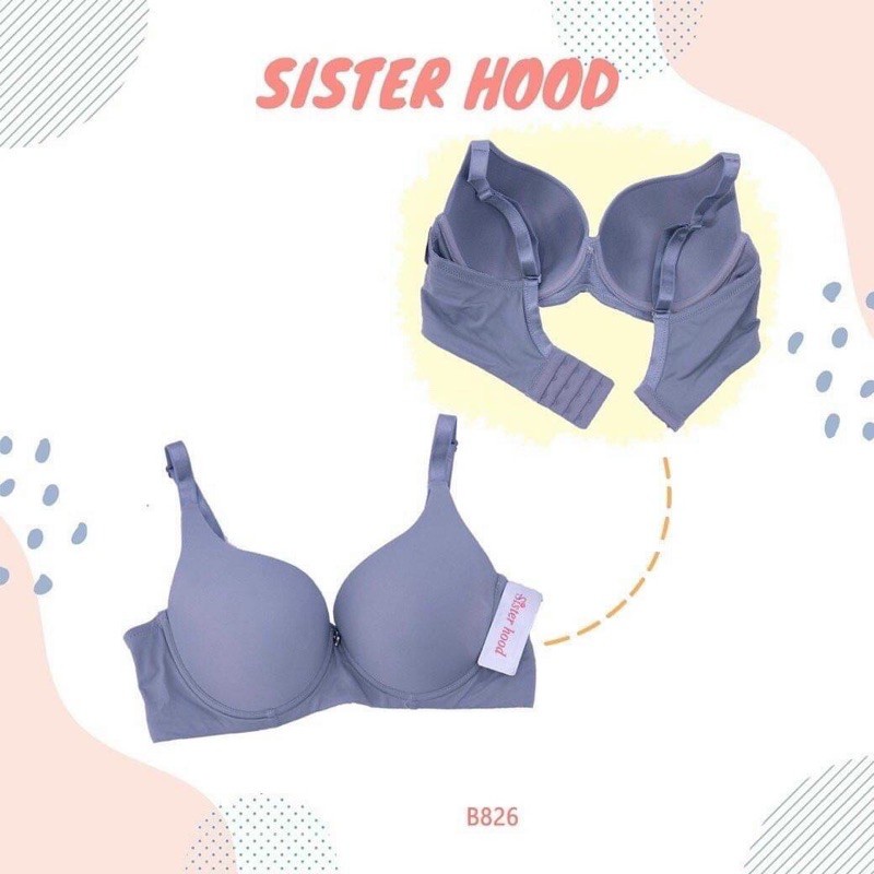 Áo lót ngực cup D bigsize Thái Lan Sisterhood 826 có gọng không đệm cho ngực to